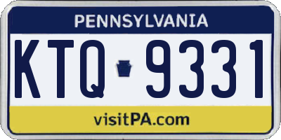 PA license plate KTQ9331