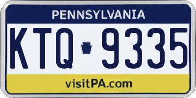 PA license plate KTQ9335