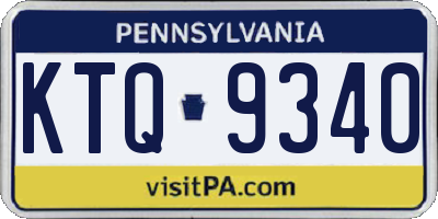 PA license plate KTQ9340