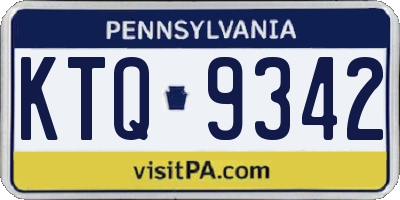 PA license plate KTQ9342
