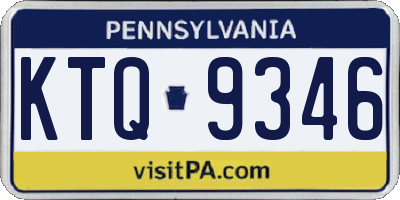 PA license plate KTQ9346