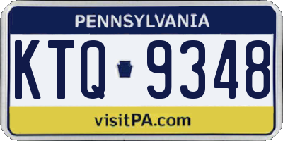 PA license plate KTQ9348