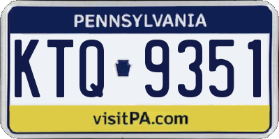 PA license plate KTQ9351