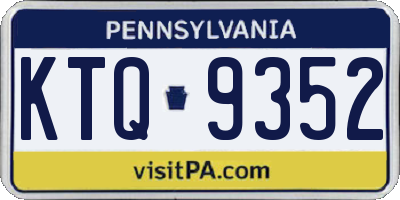 PA license plate KTQ9352