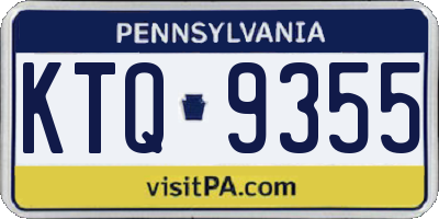 PA license plate KTQ9355