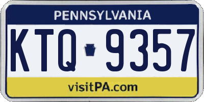 PA license plate KTQ9357