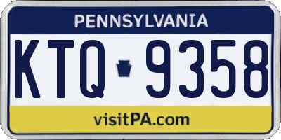 PA license plate KTQ9358