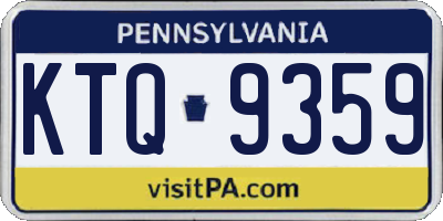 PA license plate KTQ9359