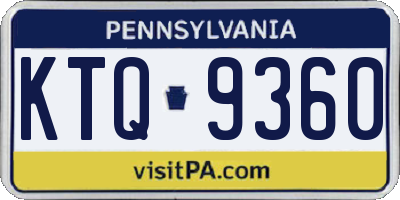 PA license plate KTQ9360