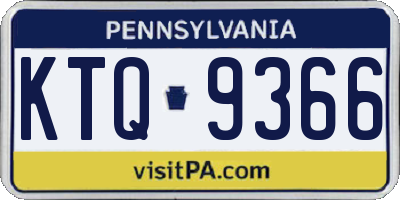 PA license plate KTQ9366