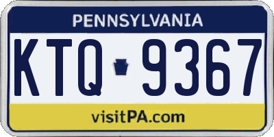 PA license plate KTQ9367