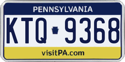 PA license plate KTQ9368