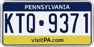 PA license plate KTQ9371