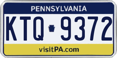 PA license plate KTQ9372