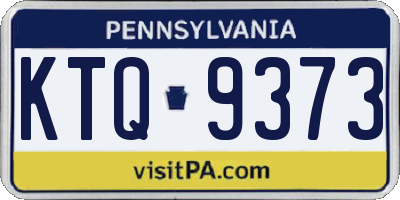 PA license plate KTQ9373