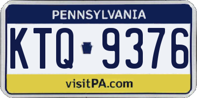 PA license plate KTQ9376