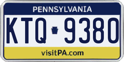 PA license plate KTQ9380