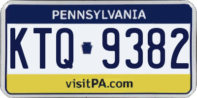 PA license plate KTQ9382