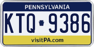PA license plate KTQ9386