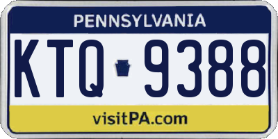 PA license plate KTQ9388