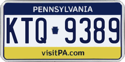 PA license plate KTQ9389