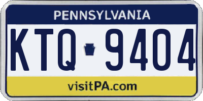 PA license plate KTQ9404