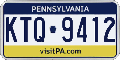 PA license plate KTQ9412