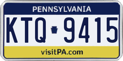 PA license plate KTQ9415