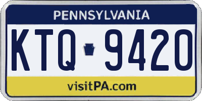 PA license plate KTQ9420