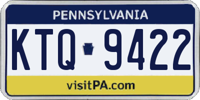 PA license plate KTQ9422