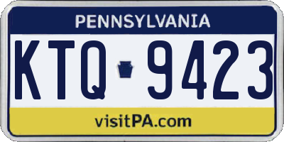 PA license plate KTQ9423