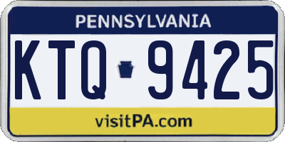 PA license plate KTQ9425