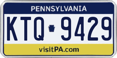 PA license plate KTQ9429