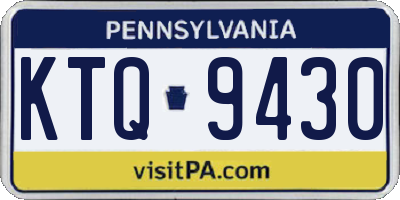 PA license plate KTQ9430