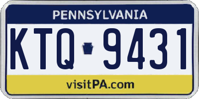 PA license plate KTQ9431