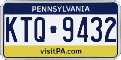 PA license plate KTQ9432