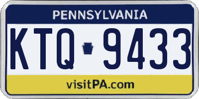 PA license plate KTQ9433