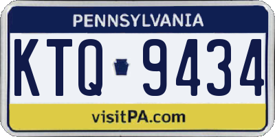 PA license plate KTQ9434