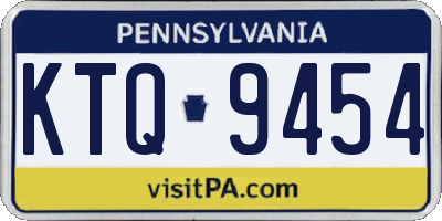 PA license plate KTQ9454