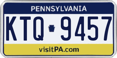 PA license plate KTQ9457