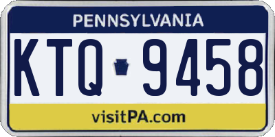 PA license plate KTQ9458