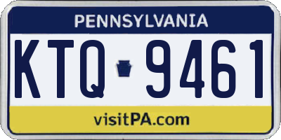 PA license plate KTQ9461