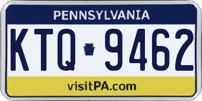 PA license plate KTQ9462