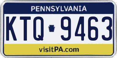 PA license plate KTQ9463