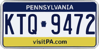 PA license plate KTQ9472