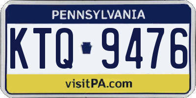 PA license plate KTQ9476