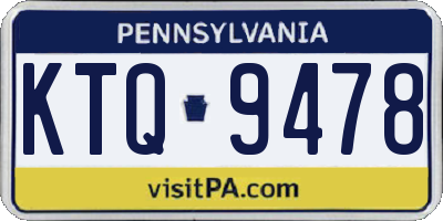 PA license plate KTQ9478