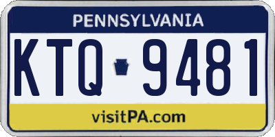 PA license plate KTQ9481