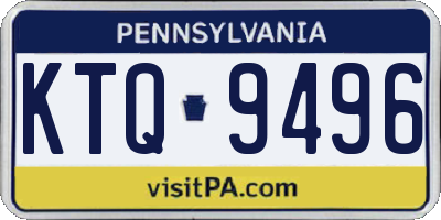 PA license plate KTQ9496