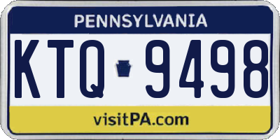PA license plate KTQ9498